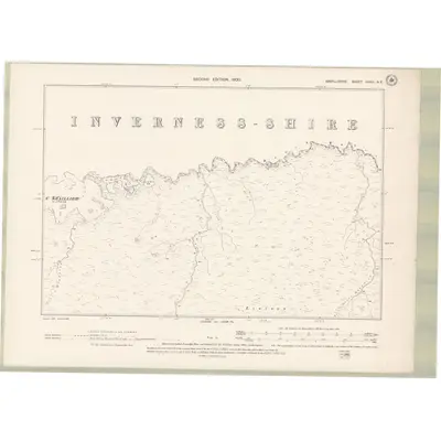 1897 Map of Argyll and Bute Sheet XXXIII.NE, 1900 Print