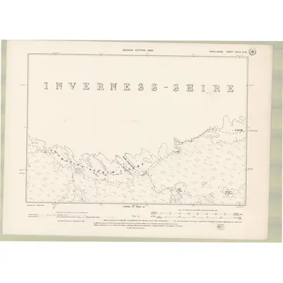 1897 Map of Argyll and Bute Sheet XXXIII.NW, 1900 Print