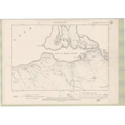 1897 Map of Argyll and Bute Sheet XXXIX.NE, 1900 Print