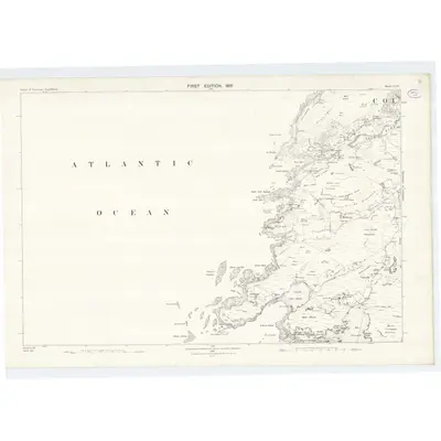 1878 Map of Argyllshire, Sheet CLV, 1881 Print