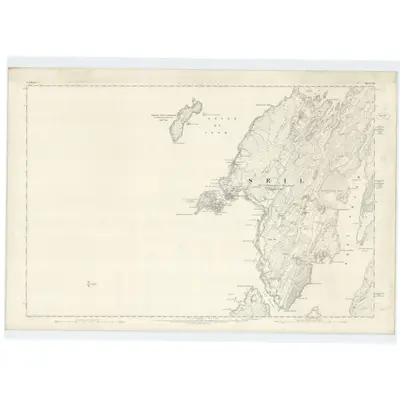 1871 Map of Argyllshire, Sheet CXXI, 1875 Print