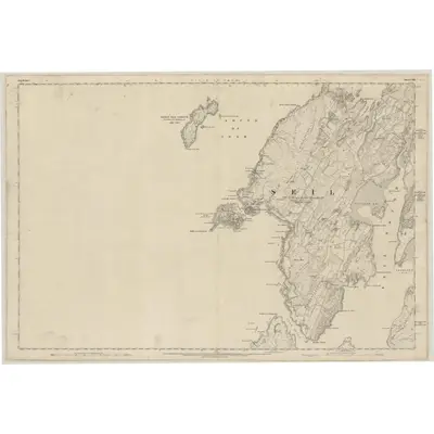 1871 Map of Argyllshire, Sheet CXXI, 1875 Print