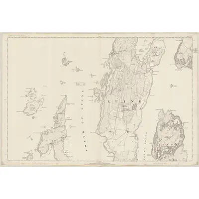 1871 Map of Argyllshire, Sheet CXXIX, 1880 Print