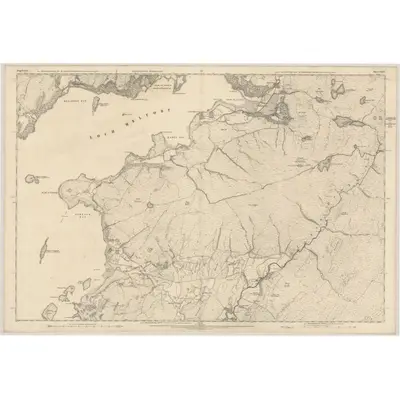 1871 Map of Argyllshire, Sheet CXXX, 1875 Print