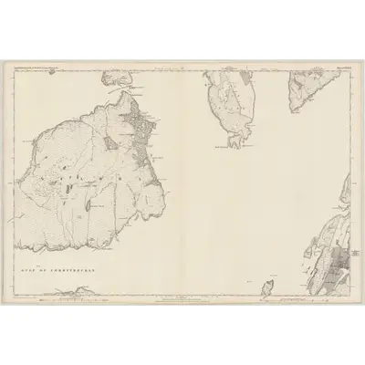 1871 Map of Argyllshire, Sheet CXXXVII, 1880 Print