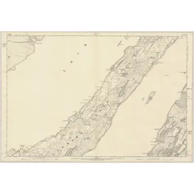 1871 Map of Argyllshire, Sheet LXXII, 1875 Print