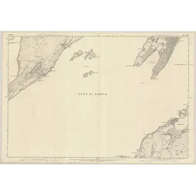 1870 Map of Argyllshire, Sheet LXXXVI, 1876 Print