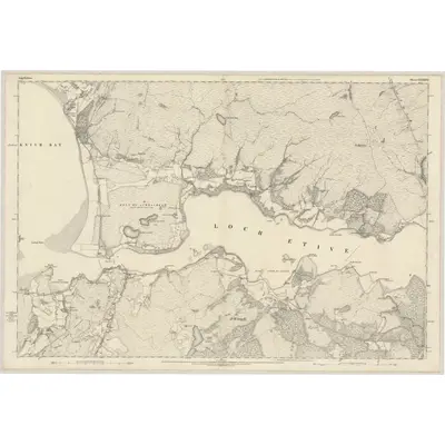 1871 Map of Argyllshire, Sheet LXXXVII, 1875 Print