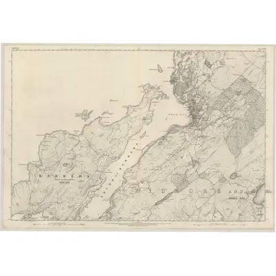 1870 Map of Argyllshire, Sheet XCVIII, 1874 Print