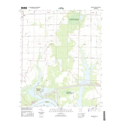 2017 Map of Arkansas Post, 2017 Print