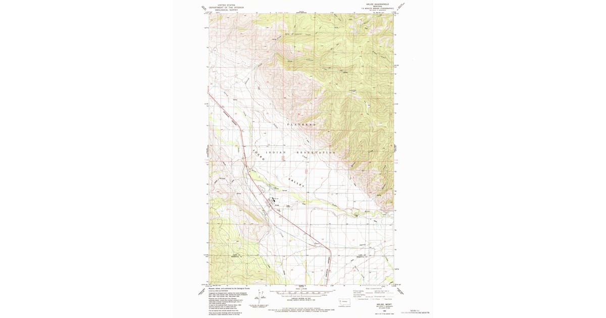 1984 Map of Arlee, MT — High-Res | Pastmaps
