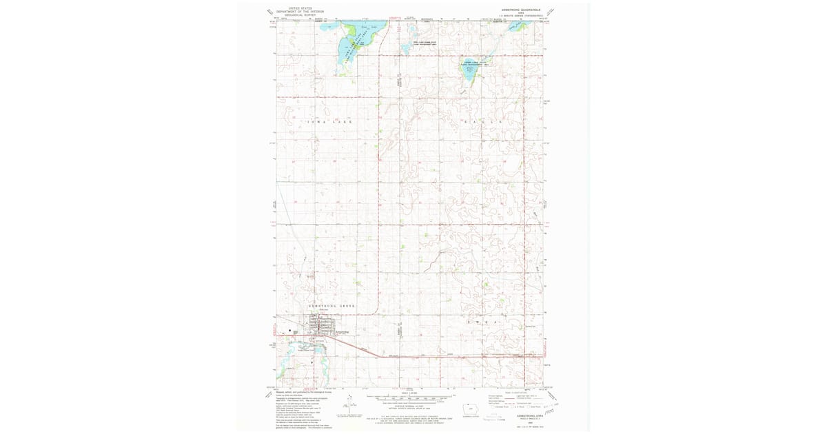1980 Map of Armstrong, IA — High-Res | Pastmaps