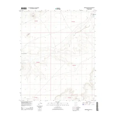 2014 Map of Arrowhead Butte, 2014 Print