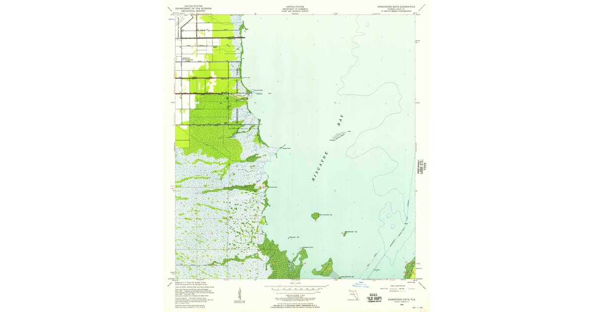 1950s Maps of Sponge Rocks, FL | Pastmaps