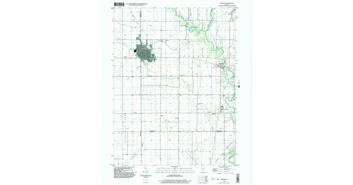 1990s Maps of Arthur, IL | Pastmaps