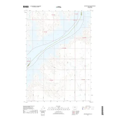 2017 Map of Artichoke Butte SW, 2017 Print