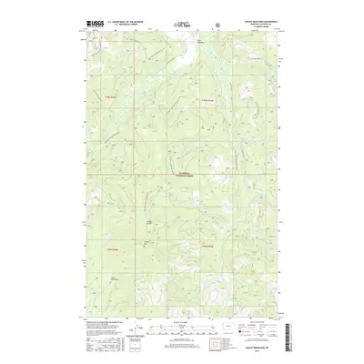 2017 Map of Ashley Mountain, 2017 Print