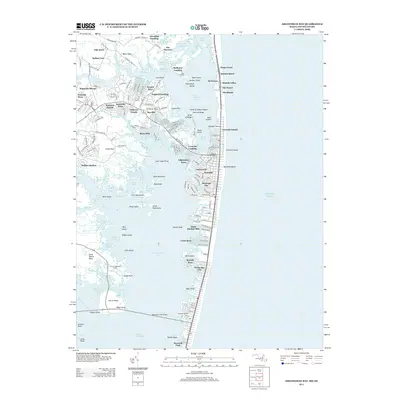 2013 Map of Assawoman Bay, 2013 Print