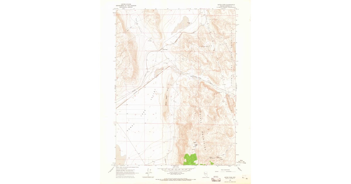 1964 Map of Astor Pass, Washoe County, NV — High-Res | Pastmaps
