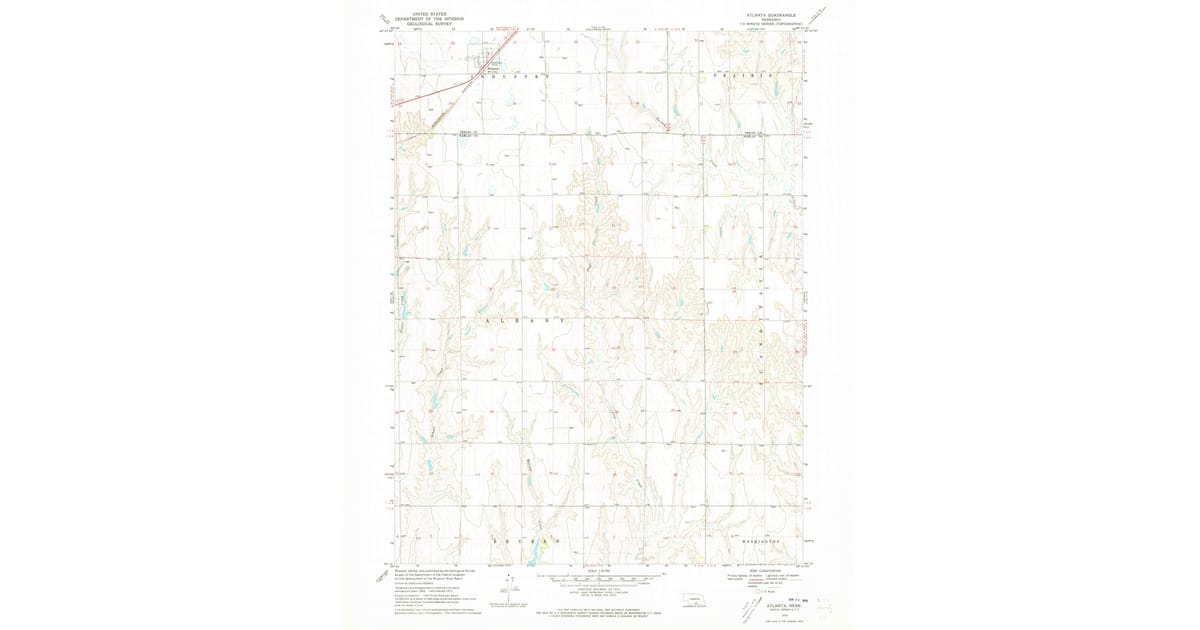 Atlanta Nebraska 1970 Map of Atlanta, NE — High-Res | Pastmaps