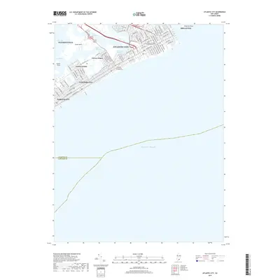2019 Map of Atlantic City, 2019 Print