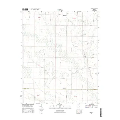 2017 Map of Aubrey, 2017 Print