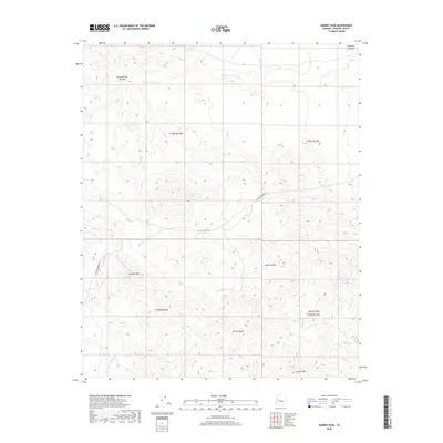 2018 Map of Aubrey Peak, 2018 Print