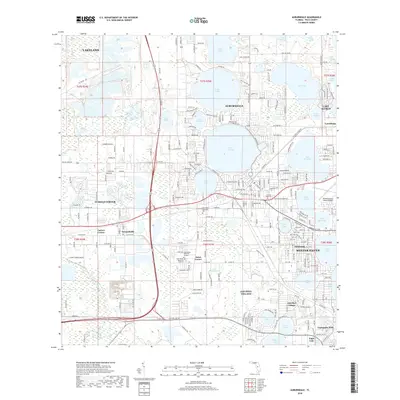 2018 Map of Auburndale, 2018 Print