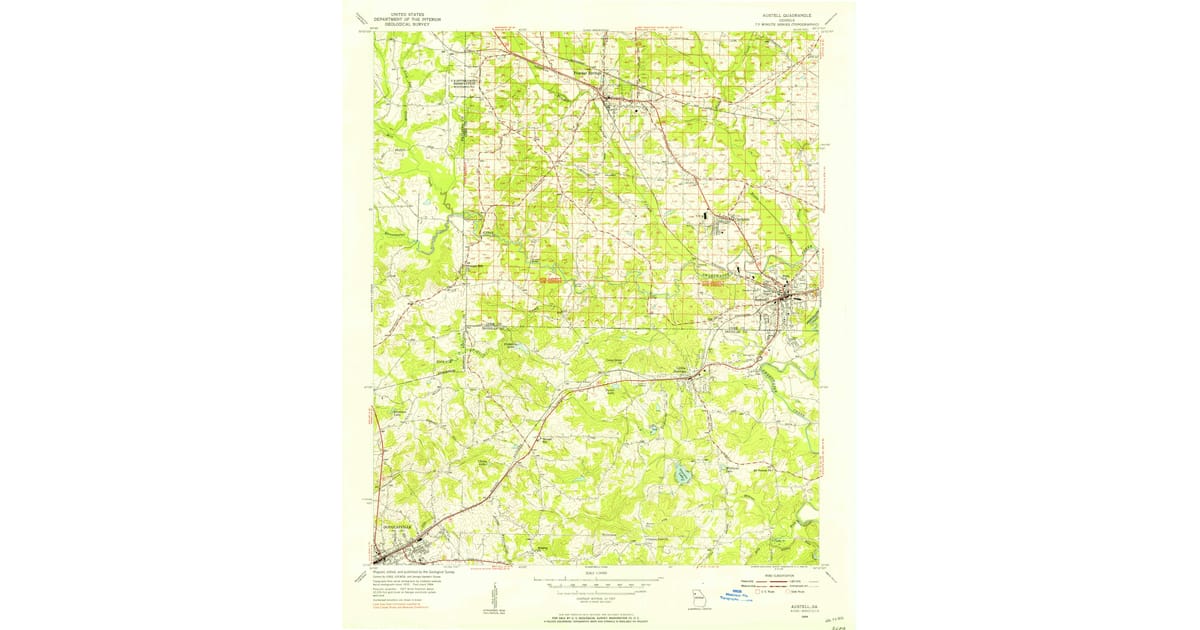 1954 Map of Austell, GA — High-Res | Pastmaps