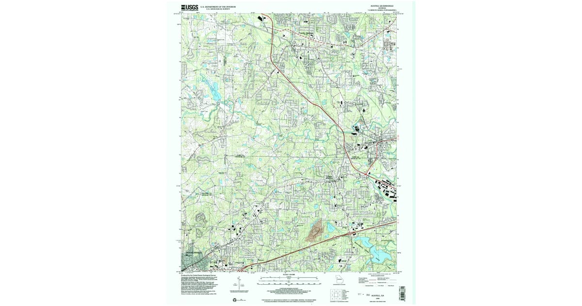 1999 Map of Austell, GA — High-Res | Pastmaps