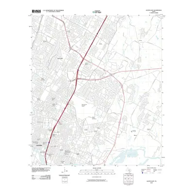 2010 Map of Austin East, 2010 Print
