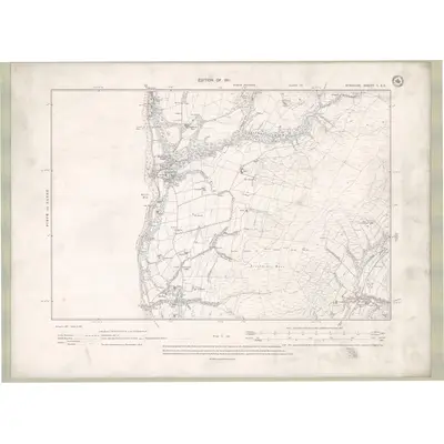 1909 Map of Ayrshire Sheet I.SE, 1911 Print