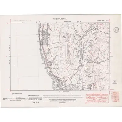 1938 Map of Ayrshire Sheet III.NE, 1947 Print