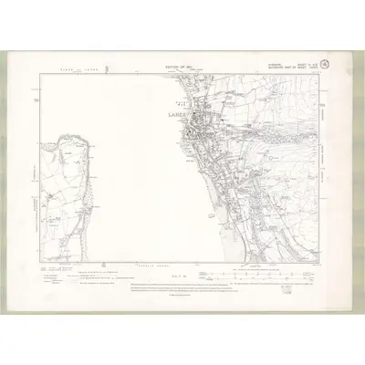 1909 Map of Ayrshire Sheet III.SE, 1911 Print
