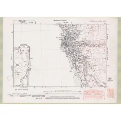 1938 Map of Ayrshire Sheet III.SE, 1947 Print