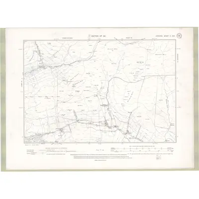 1908 Map of Ayrshire Sheet IV.SW, 1911 Print