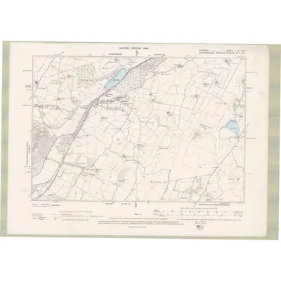 1895 Map of Ayrshire Sheet IX.NW, 1898 Print
