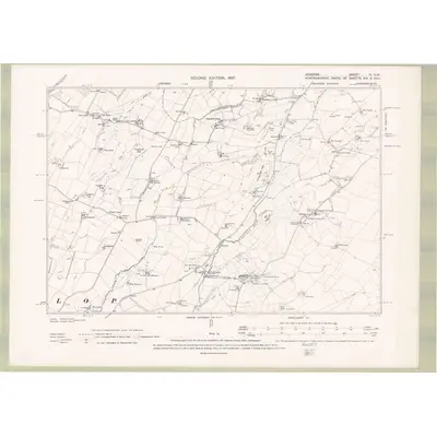 1895 Map of Ayrshire Sheet IX.SW, 1897 Print