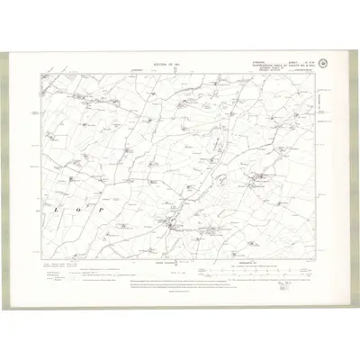 1909 Map of Ayrshire Sheet IX.SW, 1911 Print
