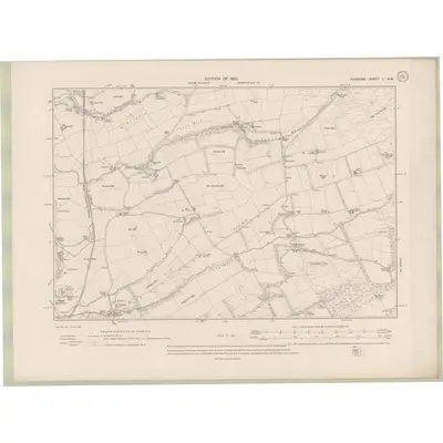 1908 Map of Ayrshire Sheet L.NW, 1910 Print