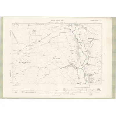 1894 Map of Ayrshire Sheet LI.NE, 1897 Print