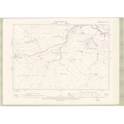 1894 Map of Ayrshire Sheet LI.SE, 1897 Print