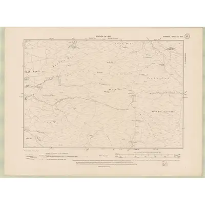 1908 Map of Ayrshire Sheet LI.SW, 1910 Print