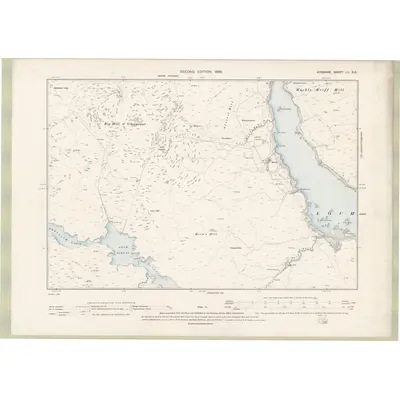 1894 Map of Ayrshire Sheet LII.SE, 1896 Print