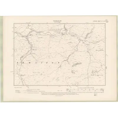 1908 Map of Ayrshire Sheet LII.SW, 1910 Print