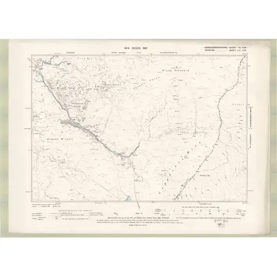 1907 Map of Ayrshire Sheet LIII.NW, 1910 Print