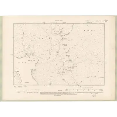 1907 Map of Ayrshire Sheet LIII.SW, 1910 Print