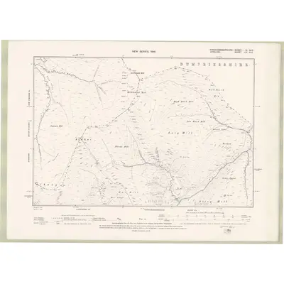 1893 Map of Ayrshire Sheet LIV.NE, 1896 Print