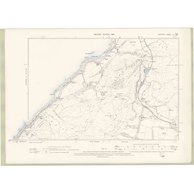 1894 Map of Ayrshire Sheet LV.SW & SE, 1897 Print