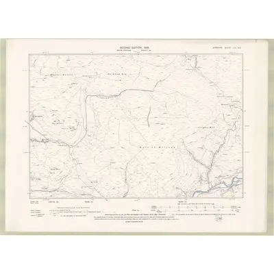 1894 Map of Ayrshire Sheet LVI.NE, 1896 Print